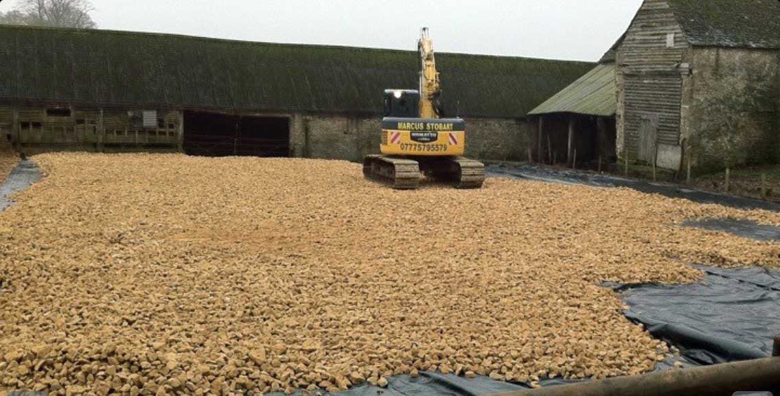 Constructing a farm yard building