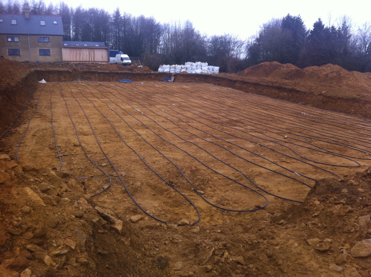 ground source heating laid